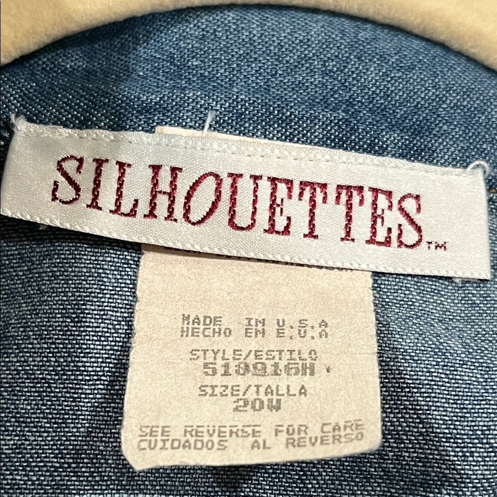 Silhouettes VINTAGE Denim UTILITY STYLE DRESS MADE IN THE USA, WOMEN SIZE 20W - Picture 3 of 11